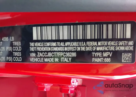 2015 Jeep Renegade Trailhawk из США, поврежденный, VIN ZACCJBCT7FPC36286